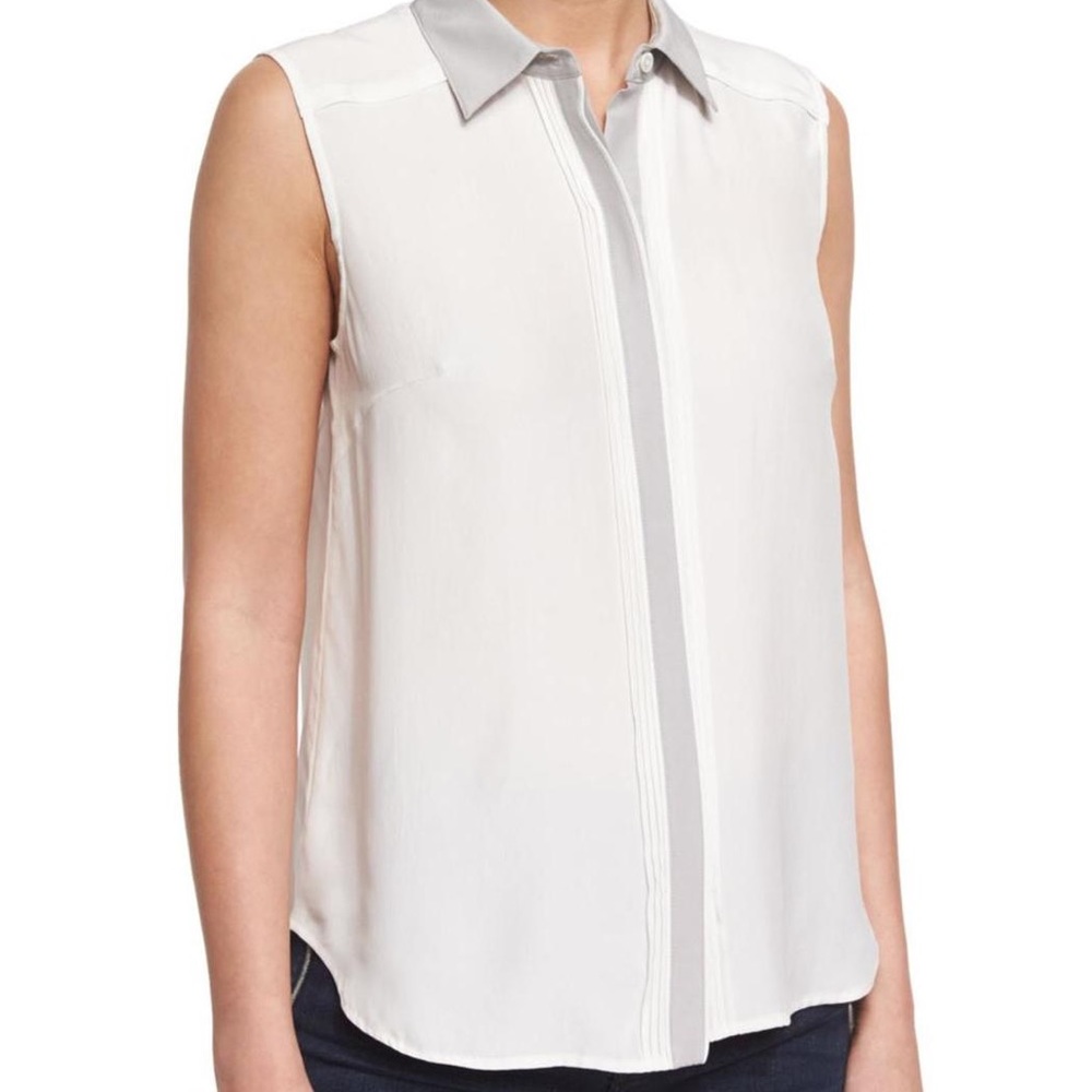 Frame Silk Sleeveless Top - Picture 2 of 8